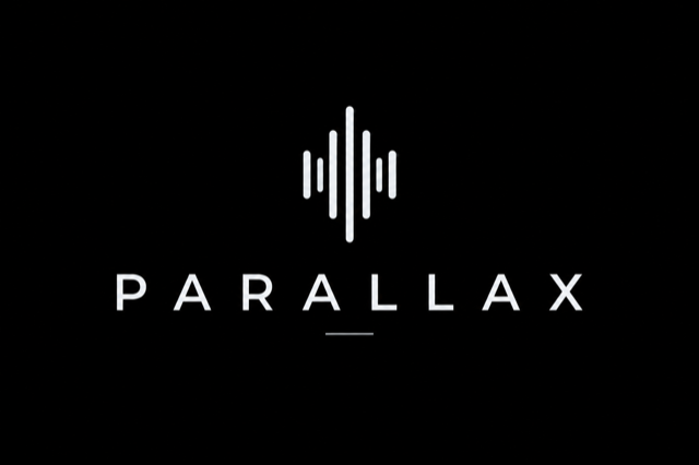 Parallax product mark on a dark field